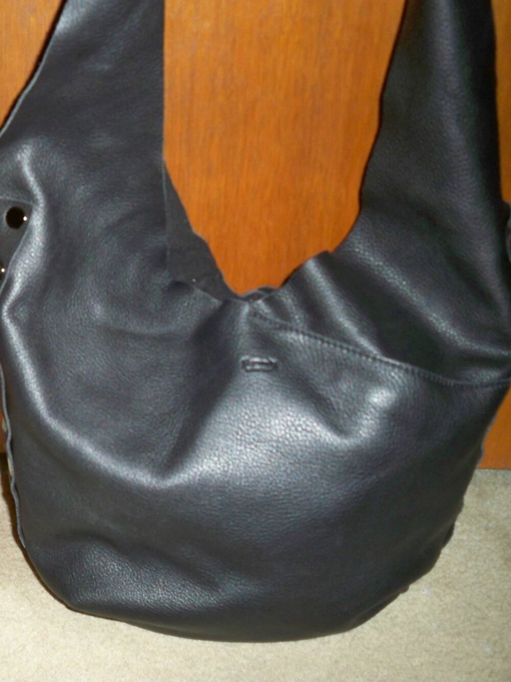 Hammitt Tom Black Pebbled Leather Handbag with Gunmetal Hardware $525, EUC!!